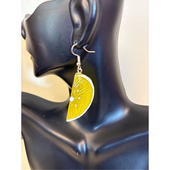 Lemon Slice Statement Earrings - Picture 3 of 3